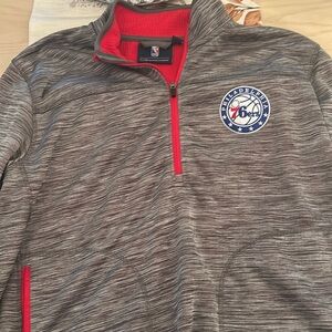 Philadelphia 76ers quarter zip jacket size L